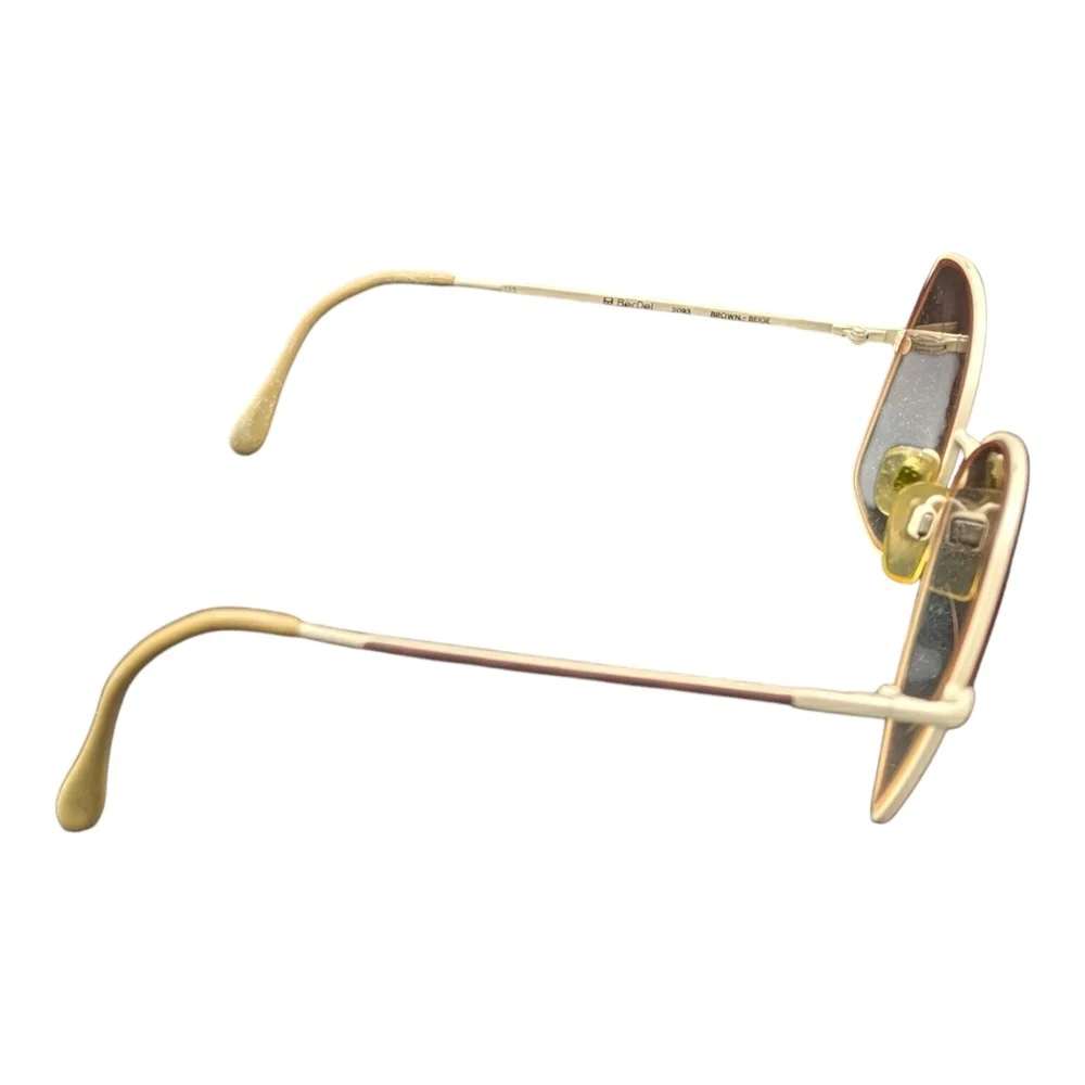 Bersel 2093 Brown Beige Metal Oval‎ Eyeglass Frames Size 56/17